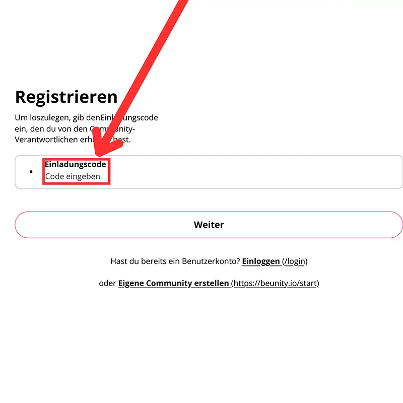Beunity App Registrieren Anleitung